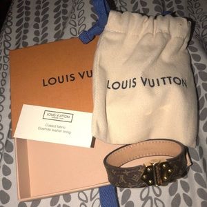 Louis Vuitton leather bracelet